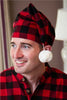 Lee Valley Men's Cotton Flannel Nightcap - Red and Black Check (LV9)