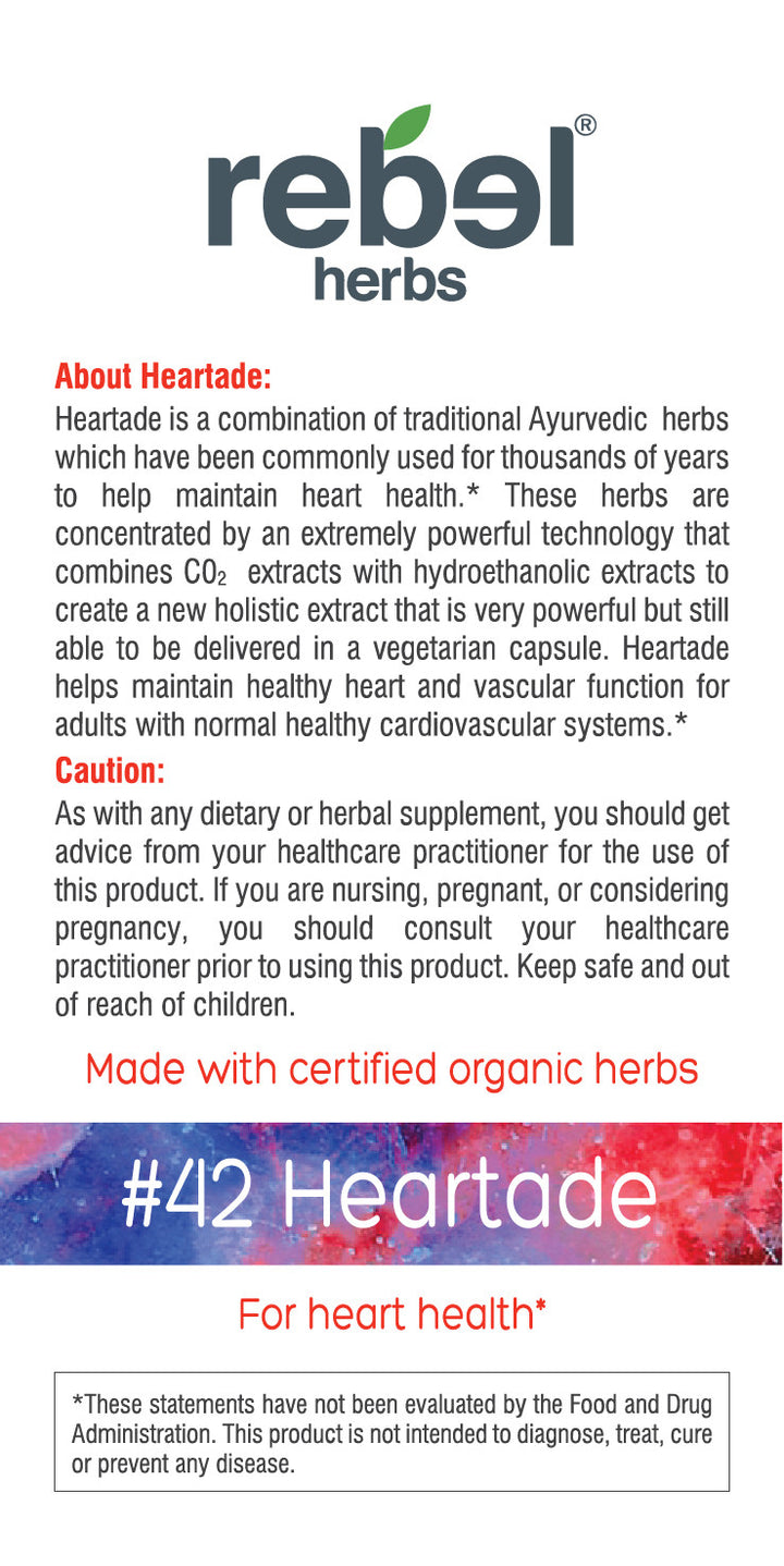 Rebel Herbs Organic Heartade Vegetarian Caps - 60 Count-3