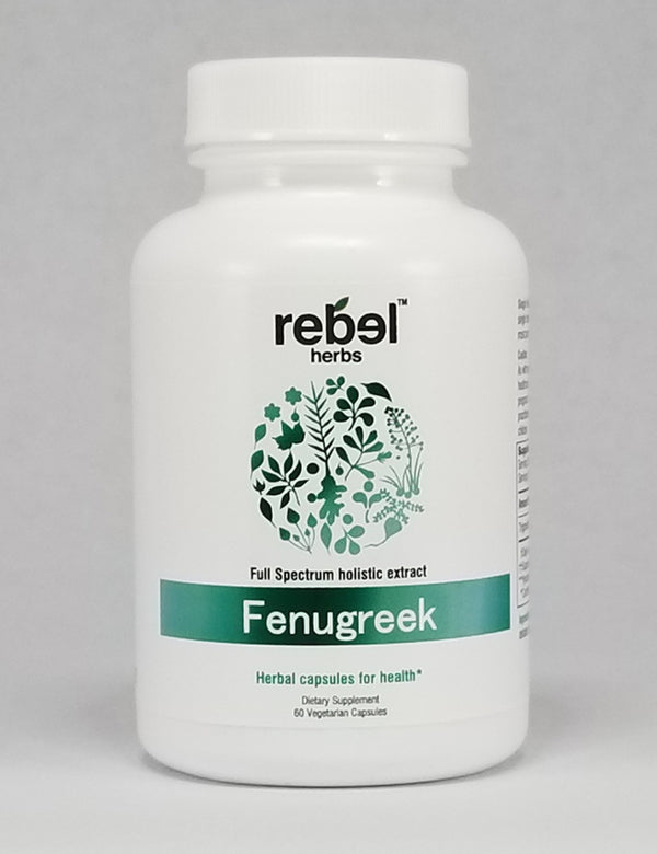 Rebel Herbs Organic Fenugreek Vegetarian Capsules - 60 Count-0