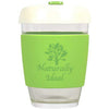 Naturally Ideal Reusable Travel Glass Coffee Cup Green/Papyrus 12 OZ - Naturally Ideal