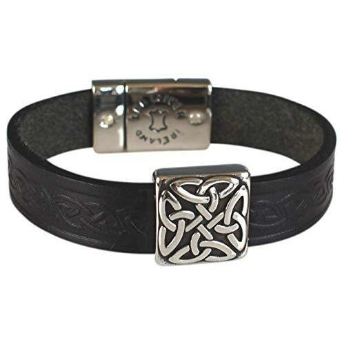 Lee River Goods Co - 01104A Braden Square Celtic Leather Cuff - Naturally Ideal