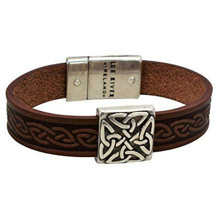 Lee River Goods Co - 01104A Braden Square Celtic Leather Cuff - Naturally Ideal