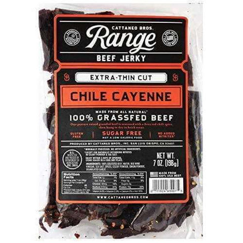 Image of Cattaneo Bros. - All Natural Range Grassfed Beef Jerky, Extra-Thin Cut, 7 Ounce - Naturally Ideal
