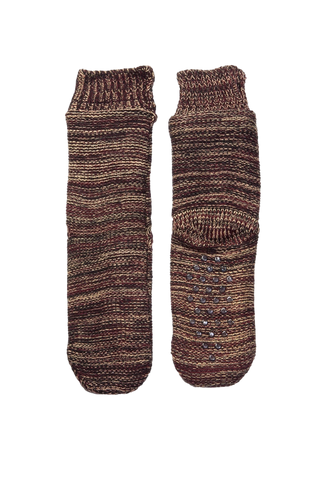 Image of Donegal Wool Socks, Men's Fleece Lined, Purple Heather, Beige Black Maroon 8.5-11.5