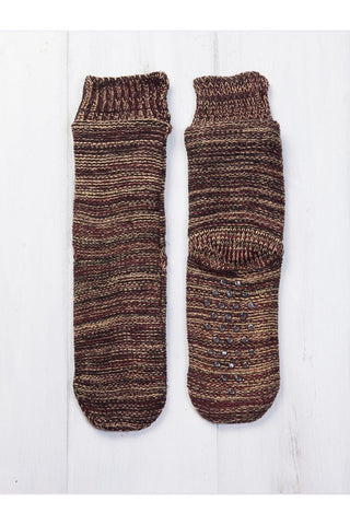 Image of Donegal Wool Socks, Men's Fleece Lined, Purple Heather, Beige Black Maroon 8.5-11.5