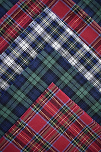 Samuel Lamont Pack of 6 Mixed Handkerchief Dress Gordon Blue, Royal Stewart Red, and Black Watch Green Tartan