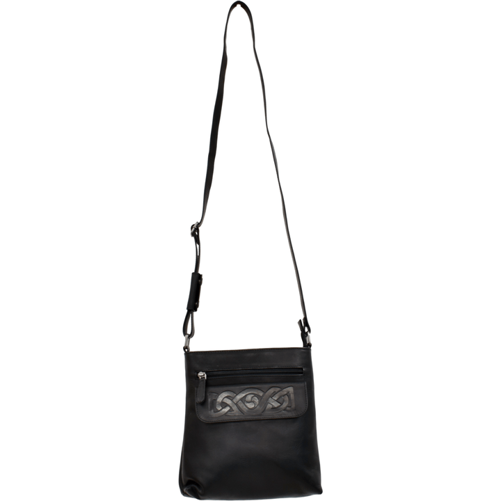 Lee River Goods Co - Celtic Leather Mary Crossbody Bag (Black) - Naturally Ideal