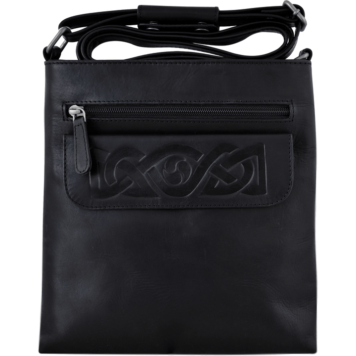 Lee River Goods Co - Celtic Leather Mary Crossbody Bag (Black) - Naturally Ideal