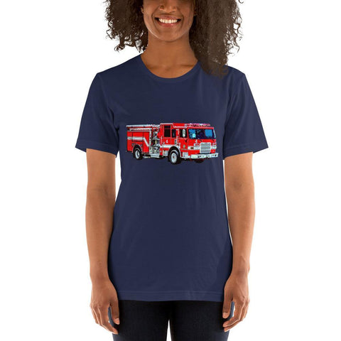 Image of Fire Truck Short-Sleeve Unisex T-Shirt - Naturally Ideal