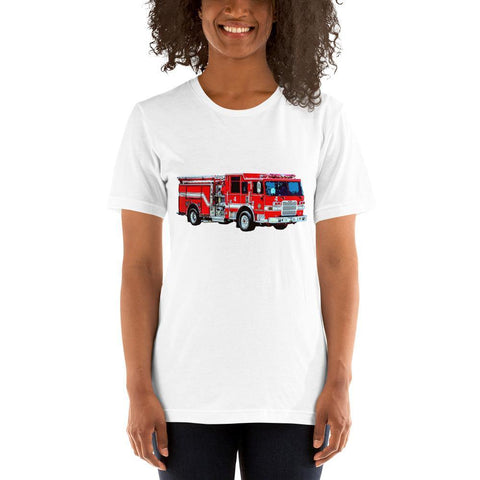 Image of Fire Truck Short-Sleeve Unisex T-Shirt - Naturally Ideal