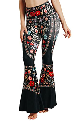 Image of Yoga Democracy Rustica Printed Bell Bottoms